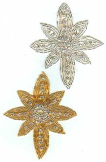 1198 Austrian Crystal Iron On Crystal Rhinestone Applique 5x4"